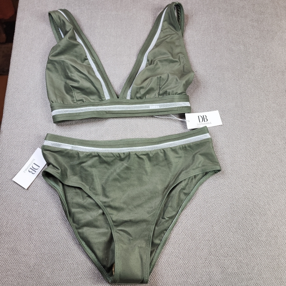 NWT Dream Bandits Australia Sustainable Green Marley Bikini Set Size Medium